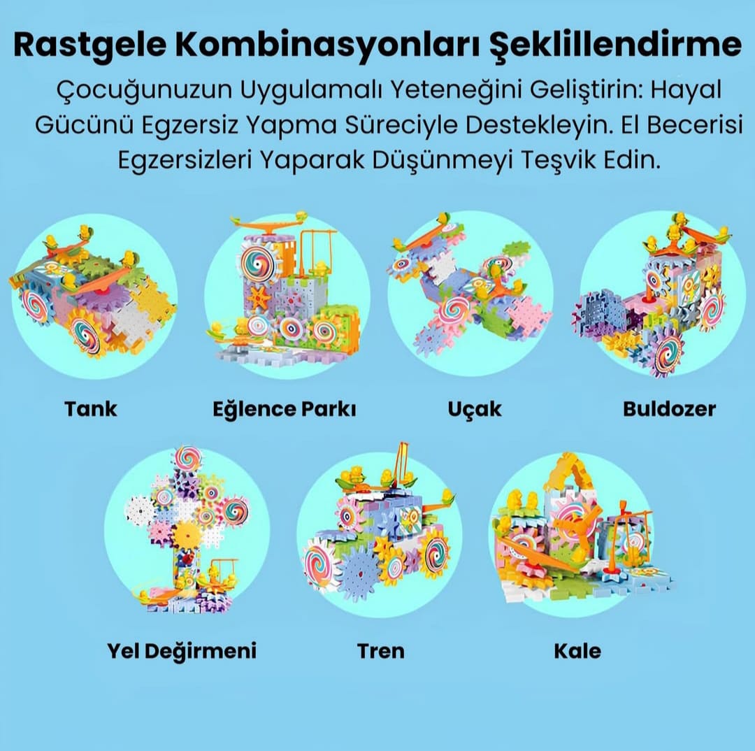 PowerPuzzle Elektrikli Dişli Seti⚙